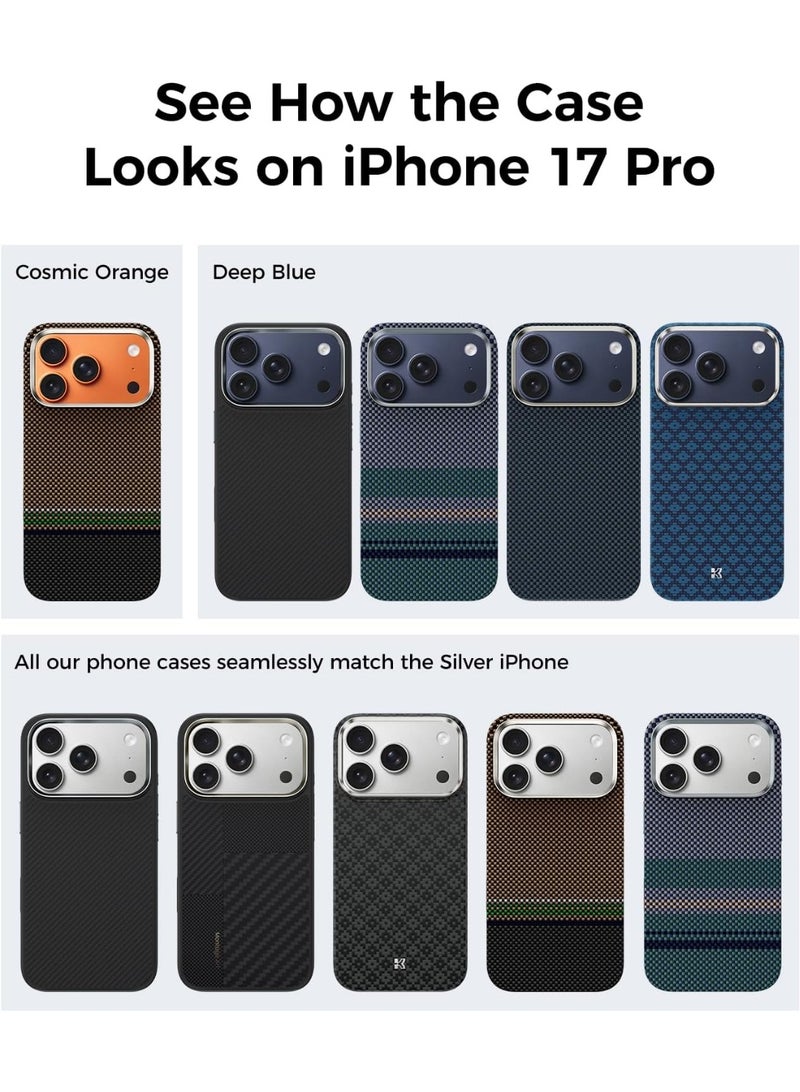 بينكس جراب Benks Armorgrid المميز لهاتف iPhone 17 Pro، متوافق مع زر التحكم بالكاميرا، ومتوافق مع MagSafe، جراب حماية عسكري مصنوع من ألياف كيفلر من دوبونت - Image 5